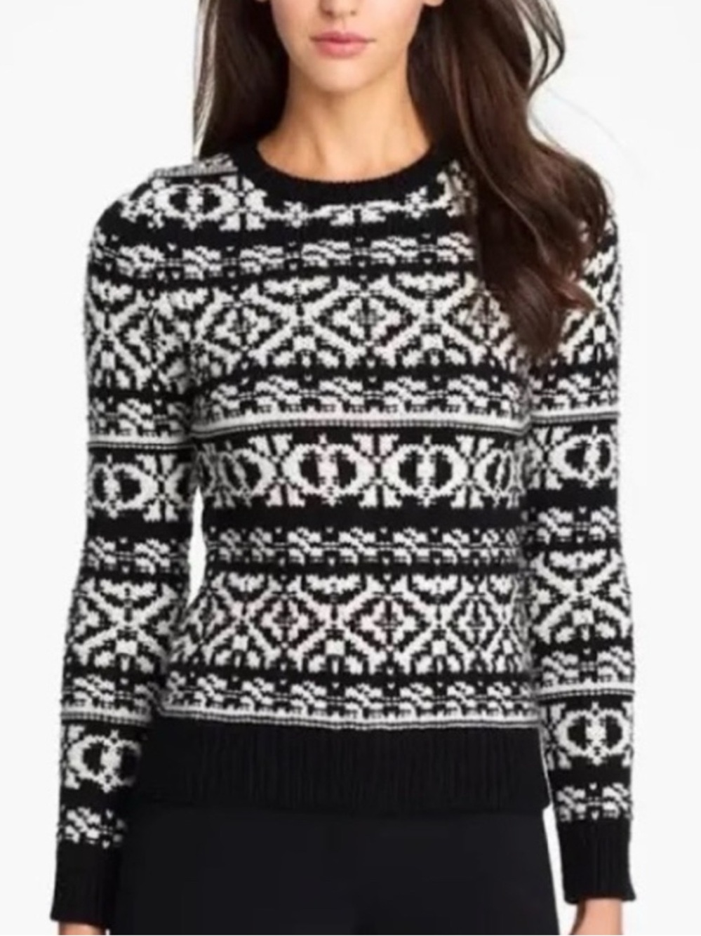 Theory Tommie P Fair Isle Wool Nordic Abstract Sweater Size P
$335